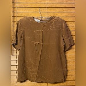 NWT VTG Talbots 100% Silk Short Sleeve Shirt Top Size 6 Petite